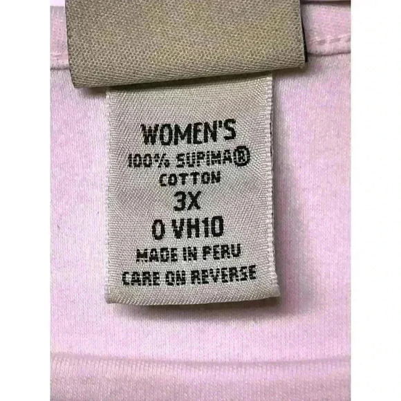 LL Bean womens top 3X Supima Cotton scoop neck long sleeve pink flawed - Picture 4 of 7
